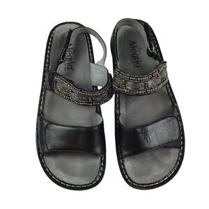 Alegria PG Lite Black Leather Sandals 11